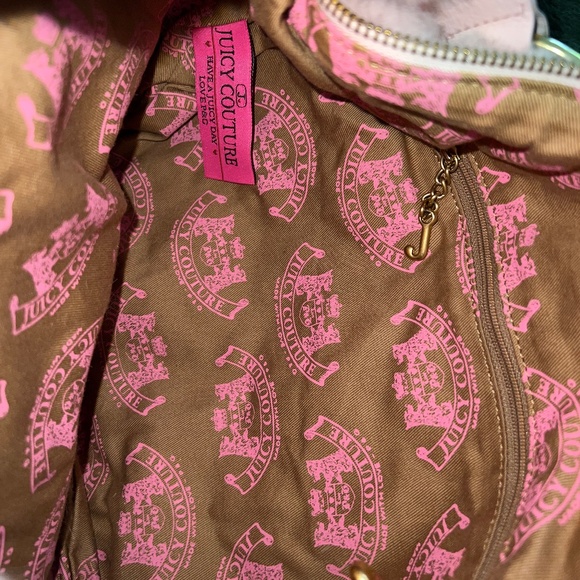 JUICY COUTURE Pink Rabbit Fur & Leather Viva La Juicy Bag Vintage Rare! NEW! - Picture 11 of 14